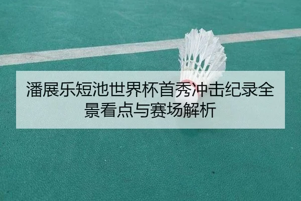 潘展乐短池世界杯首秀冲击纪录全景看点与赛场解析 | kaiyun
